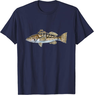 Calico Bass shirt. Bass fishing T-Shirt - T-Shirt | Navy