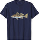 Calico Bass shirt. Bass fishing T-Shirt - T-Shirt | Navy