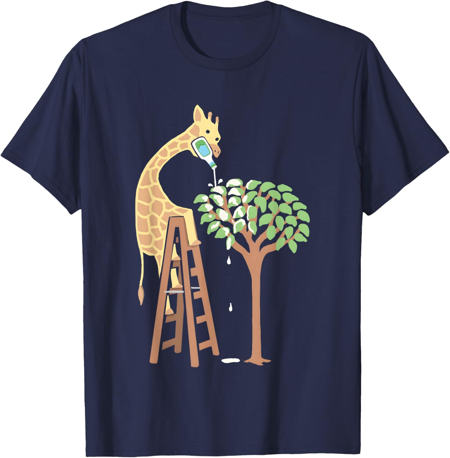 A Giraffe Who Loves Ranch T-Shirt - T-Shirt | Navy