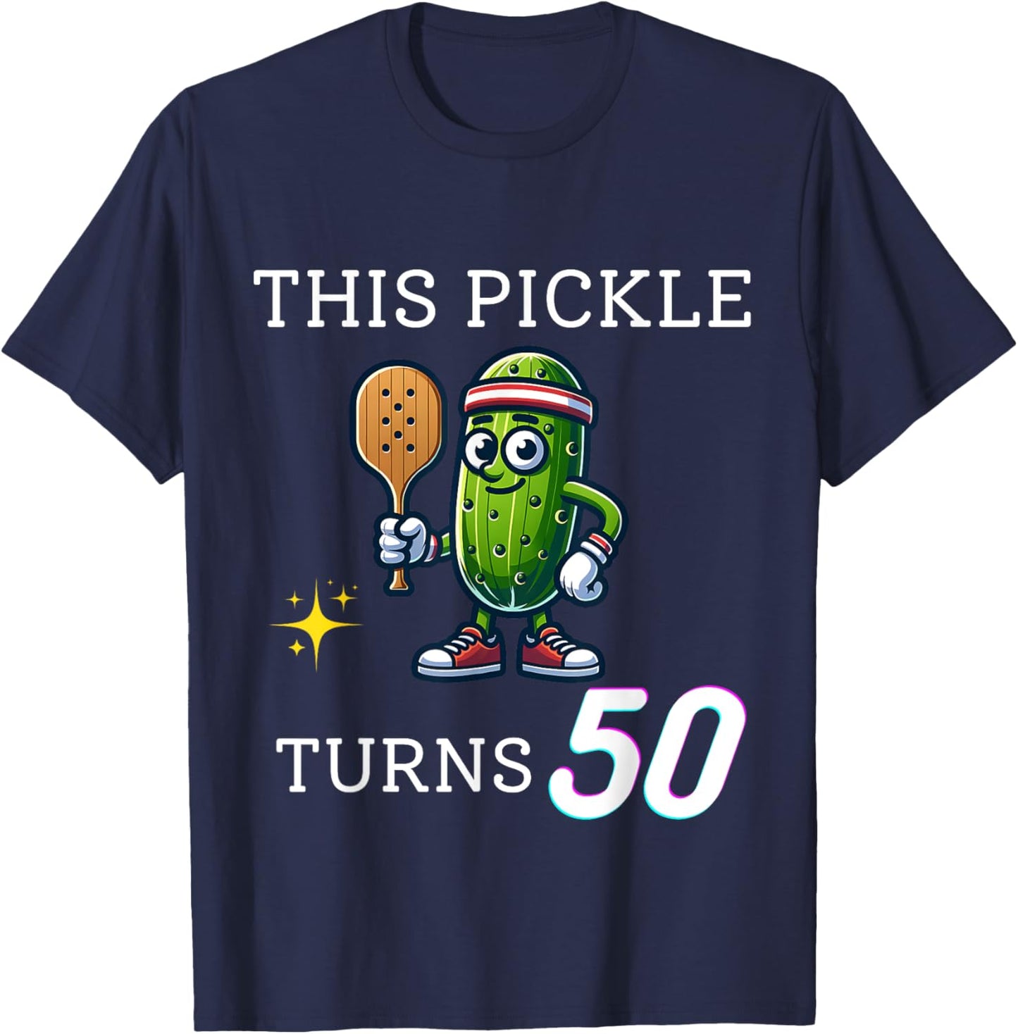 PICKLEBALL THIS PICKLE TURNS 50 PICKLEBALL 50th BIRTHDAY T-Shirt - T-Shirt | Navy