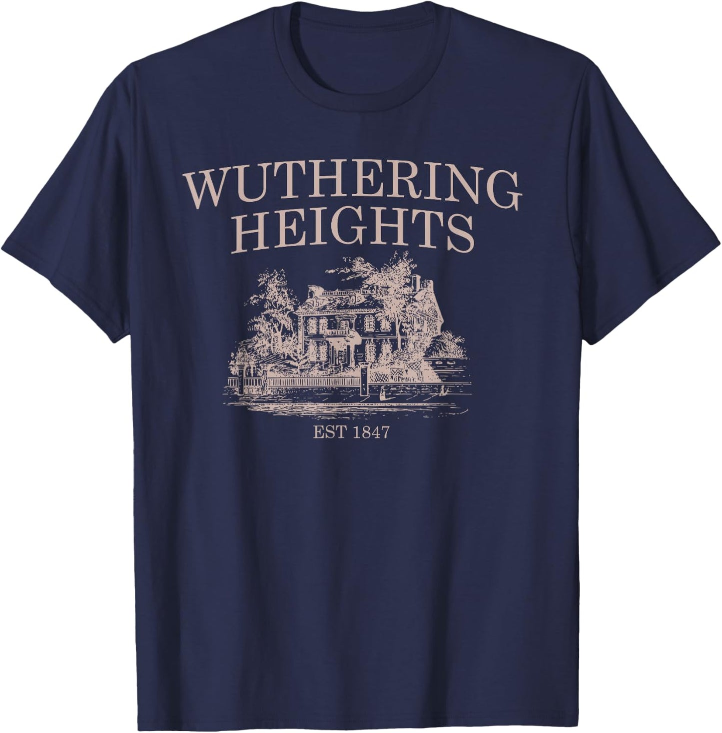 Wuthering Heights, Catherine Earnshaw e Heathcliff, Bronte T-Shirt - T-Shirt | Navy