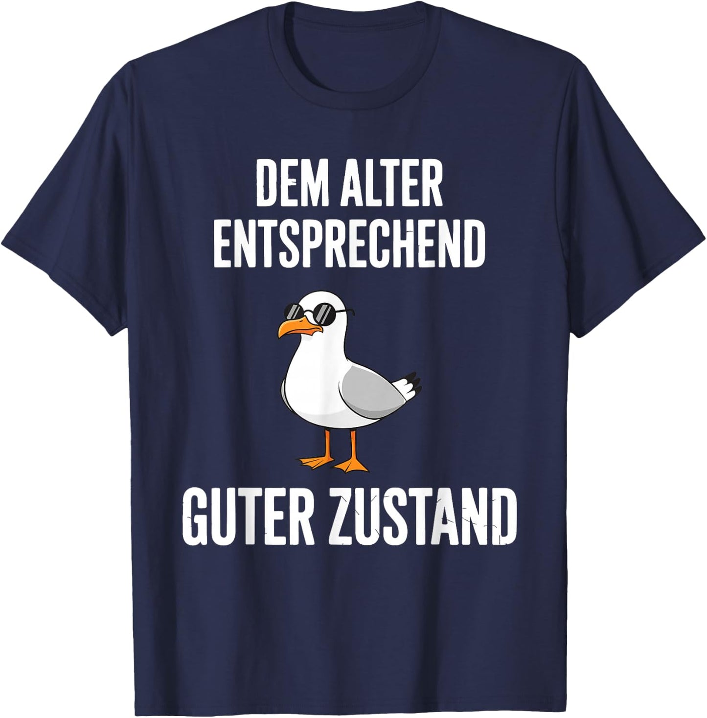 Dem Alter Entsprechend Guter Zustand Möwe T-Shirt - T-Shirt | Navy