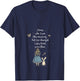 Alice in Wonderland Quote - Whimsical Fantasy Art Rabbit V-Neck T-Shirt - T-Shirt | Navy