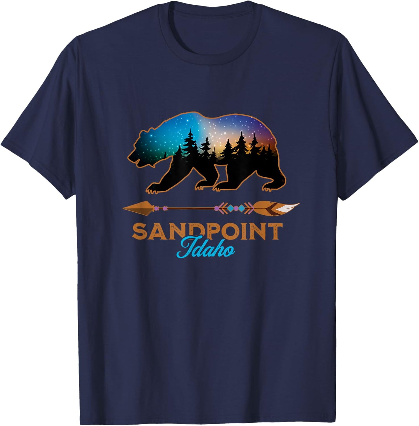 Sandpoint Idaho USA Lake Pend Orielle Vacation Souvenir T-Shirt - T-Shirt | Navy