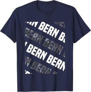 Bern Camo Pattern Grey Camouflage T-Shirt - T-Shirt | Navy