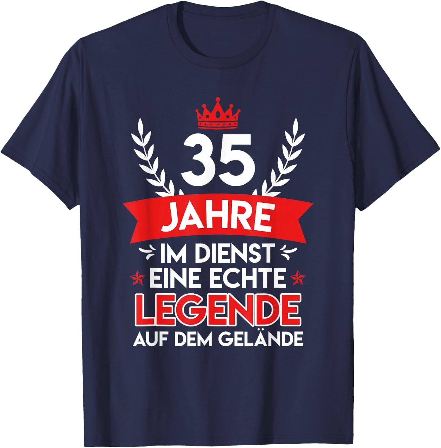 35 Dienstjahre Dienstjubiläum 35 Jahre Firmenjubiläum T-Shirt - T-Shirt | Navy