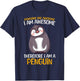 Penguins Are Awesome I Am Penguin Lover Lazy Halloween T-Shirt - T-Shirt | Navy