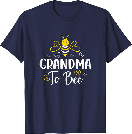 Grandma to Bee Cute Funny Pregnancy Announcement Grandma T-Shirt - T-Shirt | Navy