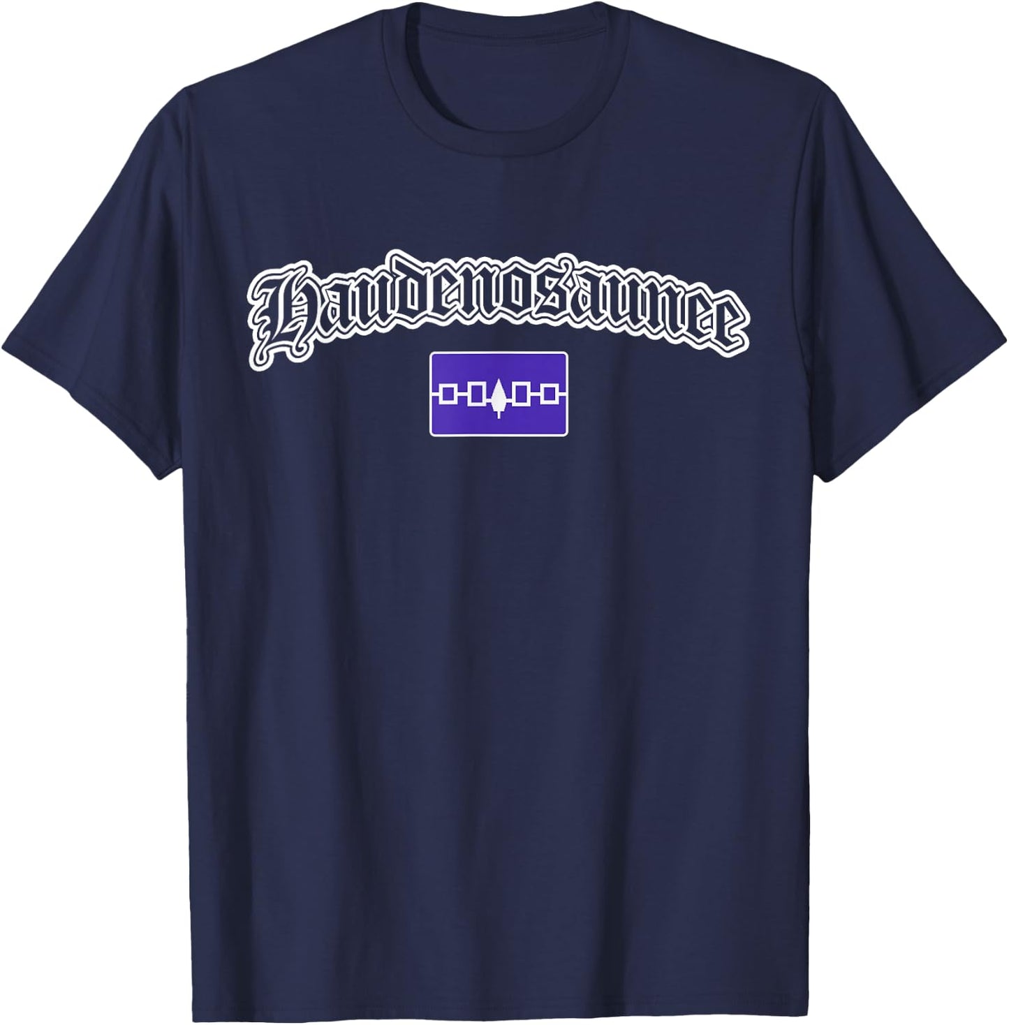 Haudenosaunee Iroquois Flag Native American Indian T-Shirt - T-Shirt | Navy