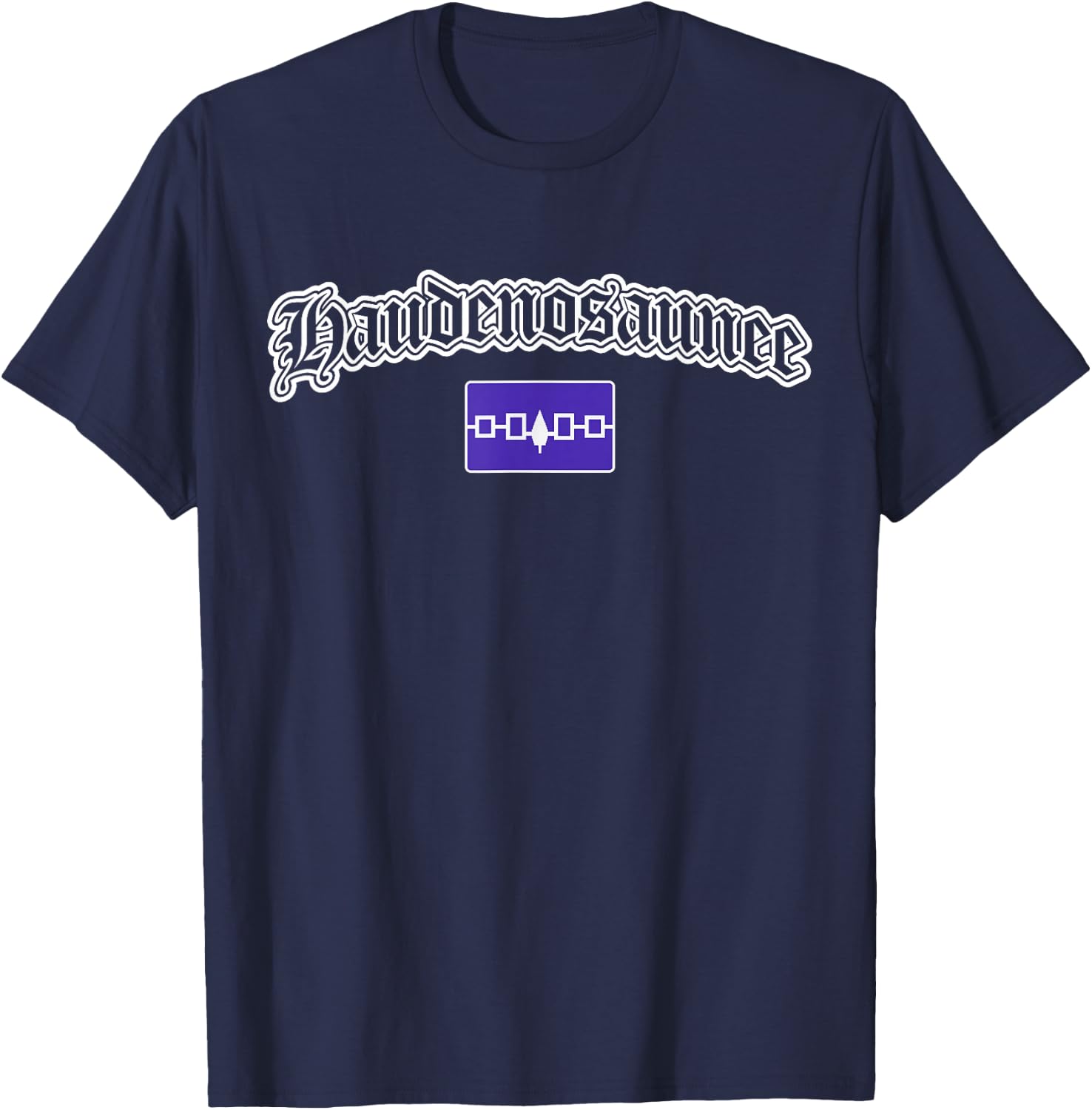 Haudenosaunee Iroquois Flag Native American Indian T-Shirt - T-Shirt | Navy