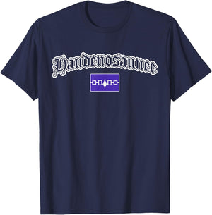 Haudenosaunee Iroquois Flag Native American Indian T-Shirt - T-Shirt | Navy