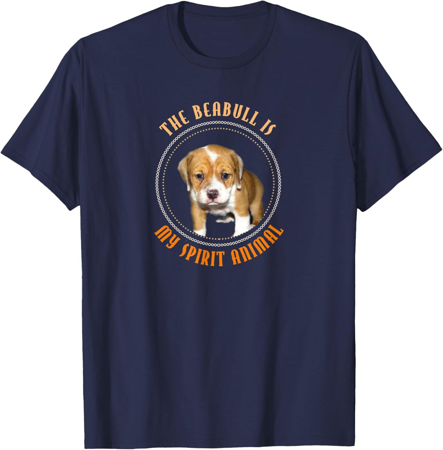 Funny Cute "Beabull Is My Spirit Animal" Picture Quote Shirt T-Shirt - T-Shirt | Navy