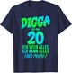20th Birthday Digga I Am 20 Ich Kann Alles Ähm Mama? , black T-Shirt - T-Shirt | Navy