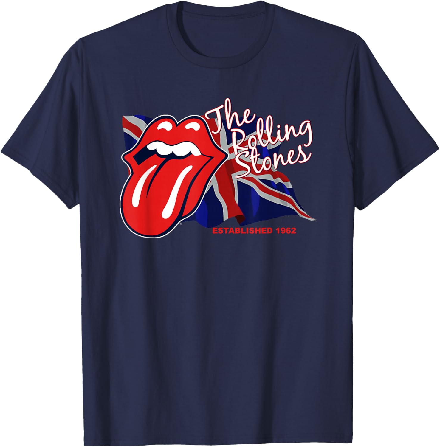 The Rolling Stones UK Flag T-Shirt - T-Shirt | Navy