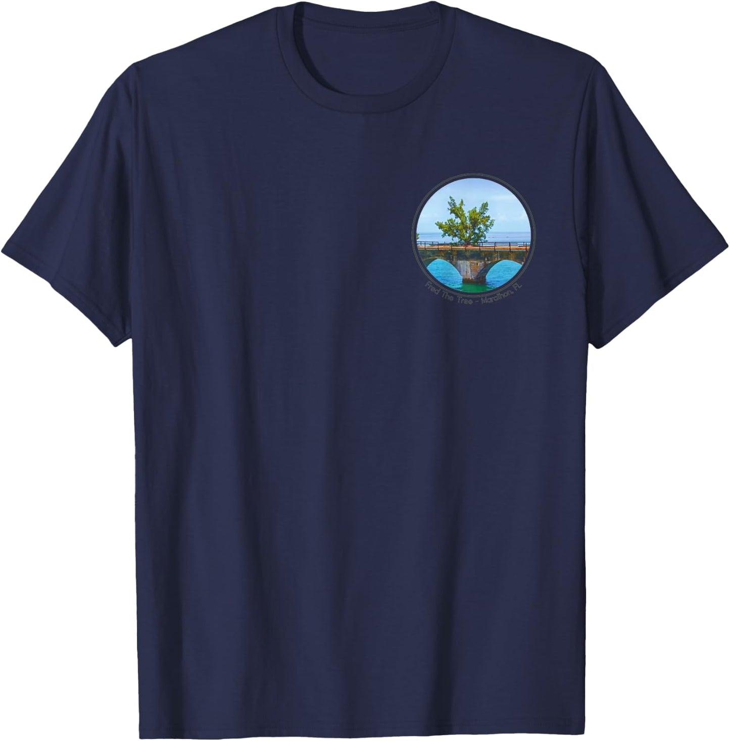 Fred the Tree Front and Back 7 mile Bridge T-Shirt - T-Shirt | Navy