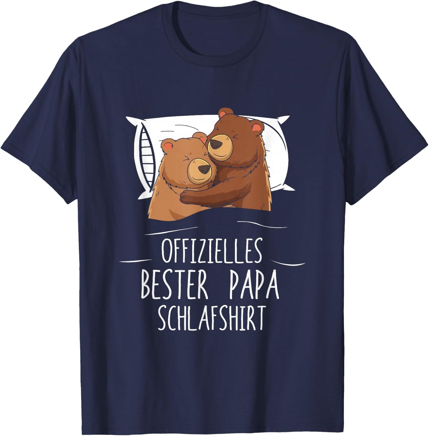 Official Best Dad Sleep Shirt for Dads Father's Day Dad , black T-Shirt - T-Shirt | Navy