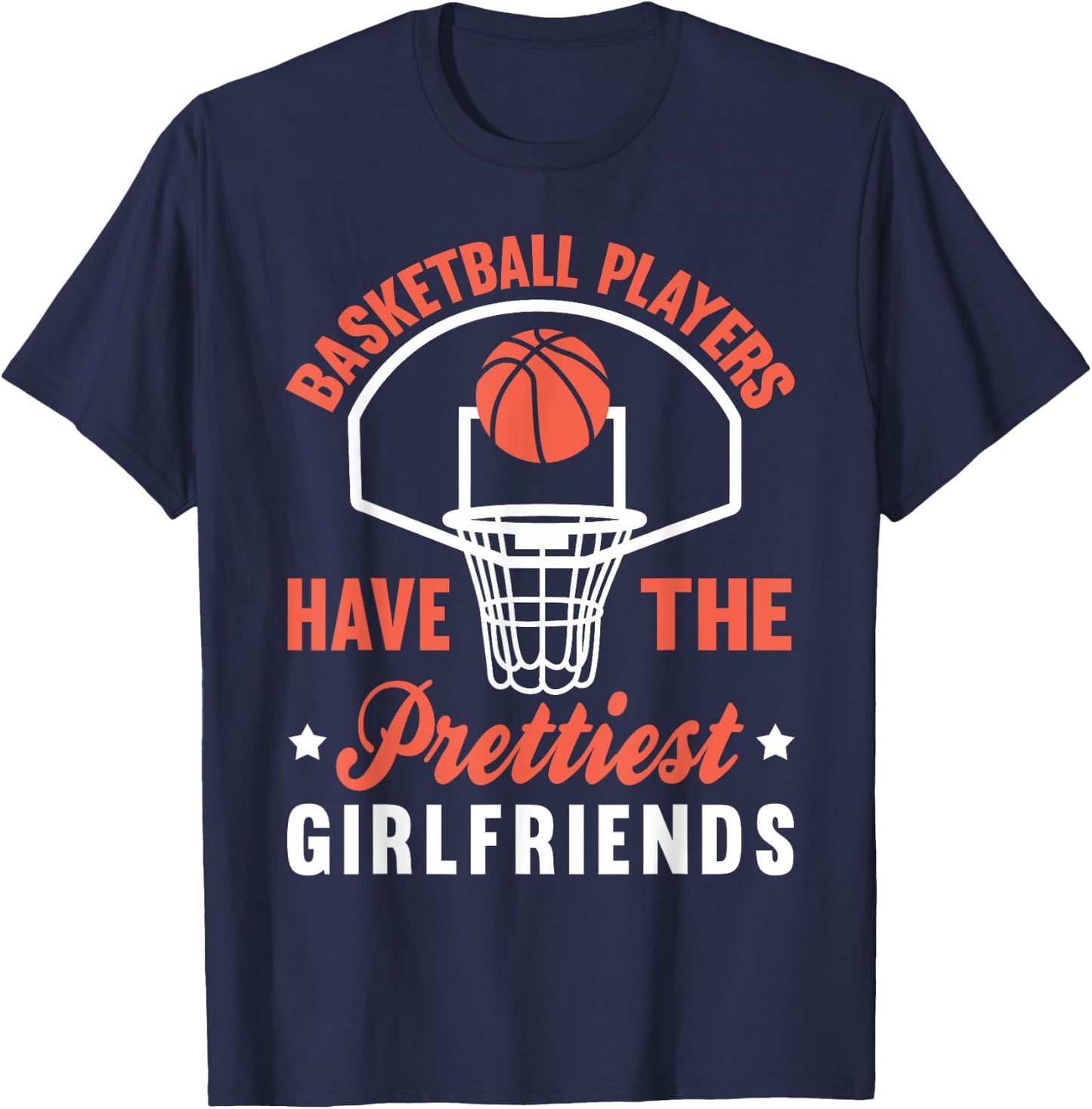 Basketball Player Girlfriend Bball Gameday T-Shirt - T-Shirt | Navy