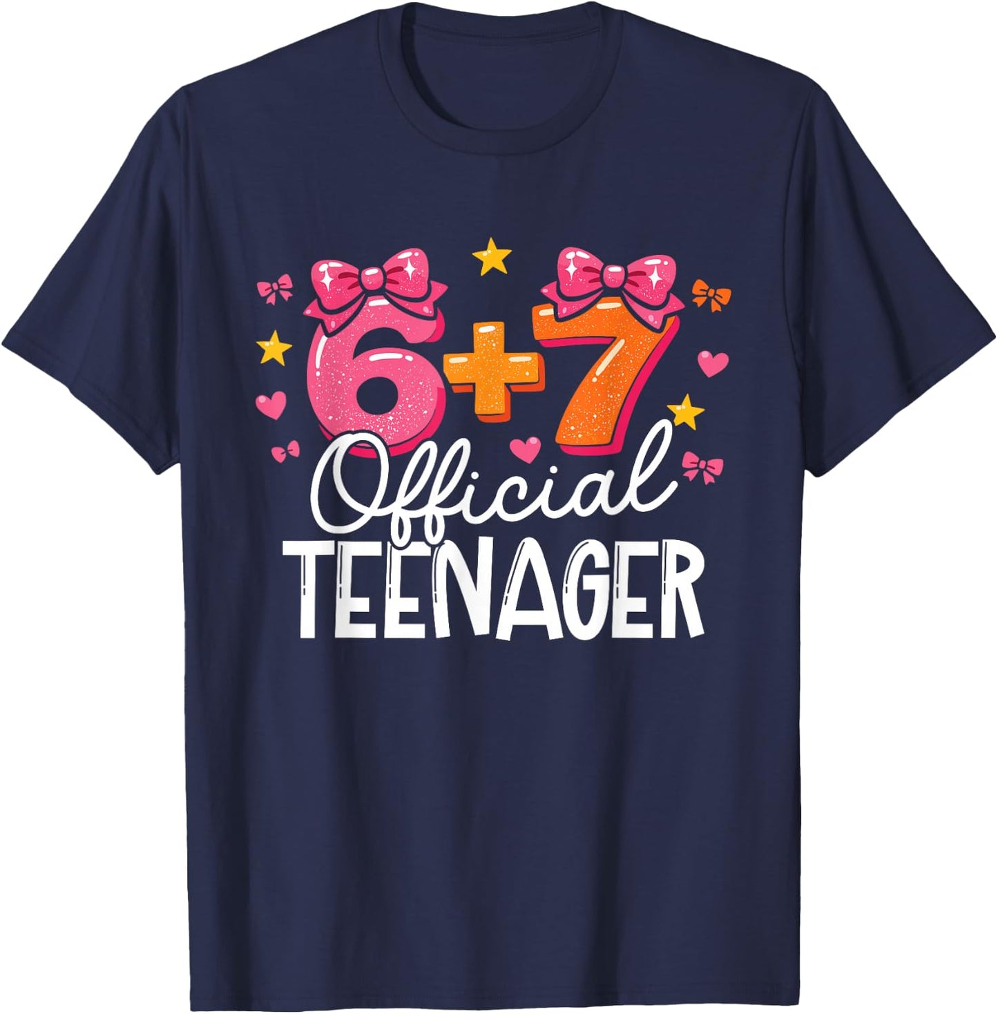 6+7 Official Teenager Dreizehnter Geburtstag Brainrot T-Shirt - T-Shirt | Navy