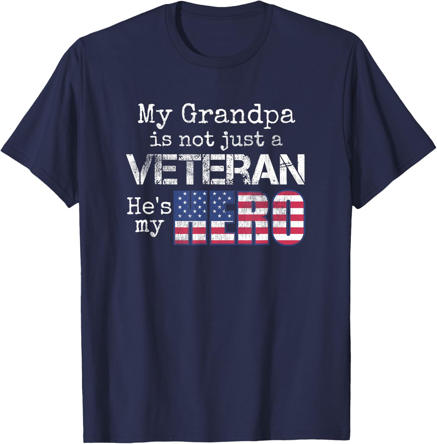 Military Family Veteran - My Grandpa Veteran My Hero T-Shirt - T-Shirt | Navy