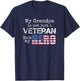 Military Family Veteran - My Grandpa Veteran My Hero T-Shirt - T-Shirt | Navy