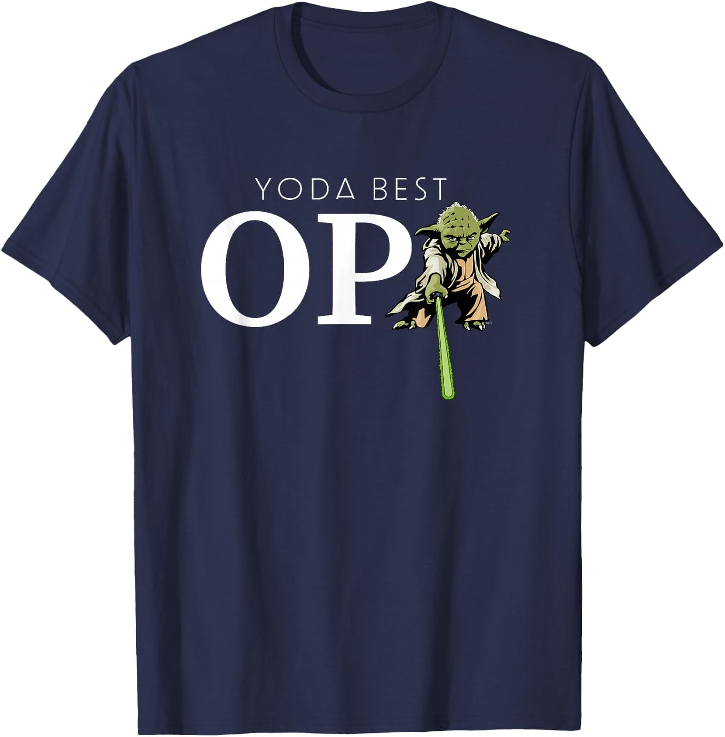 Star Wars Yoda Lightsaber Best Grandpa Birthday Father's Day , black T-Shirt - T-Shirt | Navy