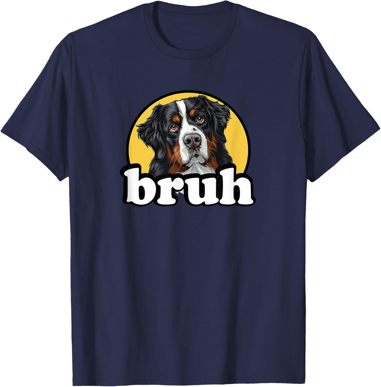 Kids Bro Bruh Bernese Mountain Dog Lover T-Shirt - T-Shirt | Navy