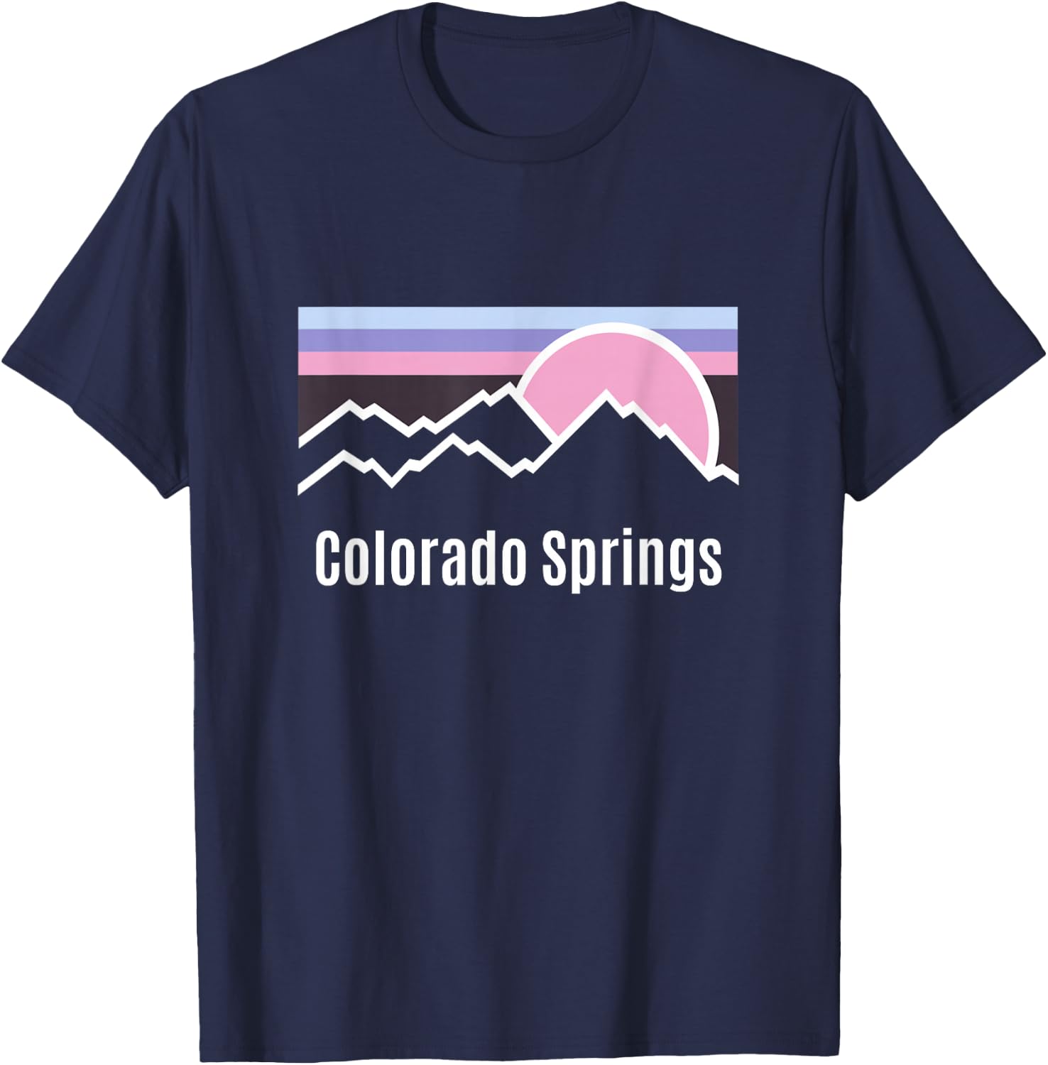Retro Sun Mountains Colorado Springs Souvenir Kids T-Shirt - T-Shirt | Navy
