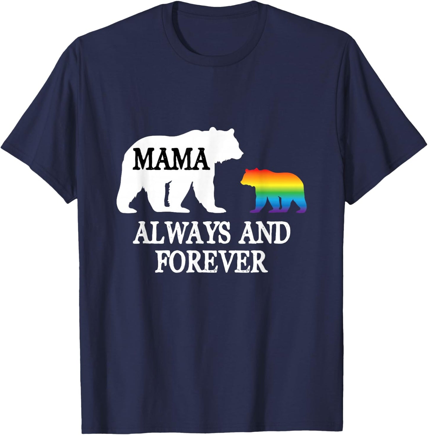 Mama Bear Pride Rainbow Queer Gay Lesbisch Mom Party LGBTQ T-Shirt - T-Shirt | Navy