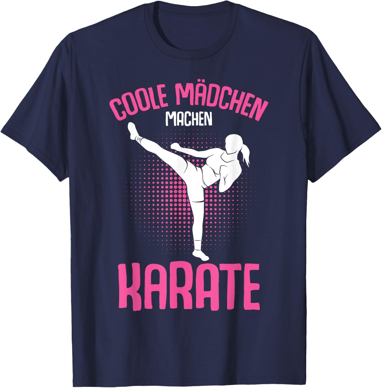 Cool Girls Make Karate Children's , black T-Shirt - T-Shirt | Navy