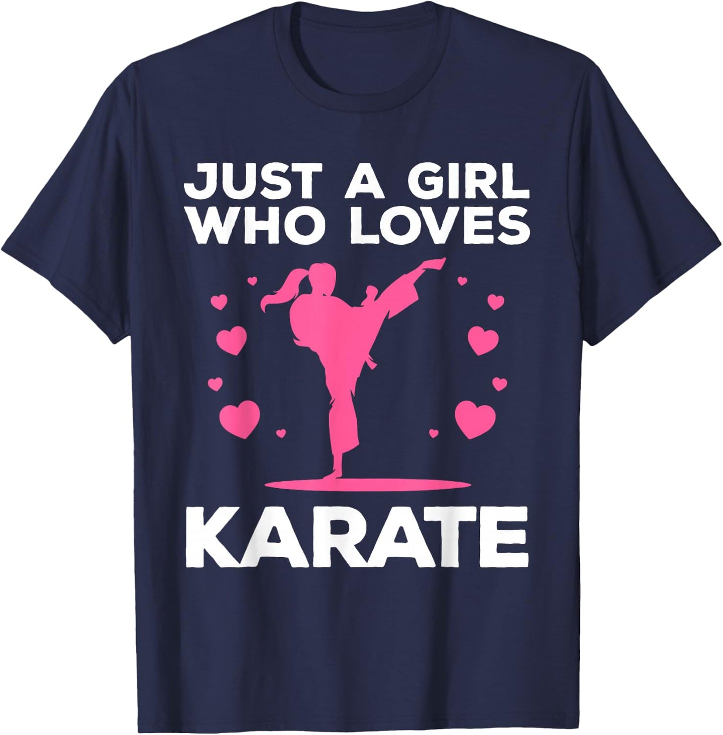 Funny Karate Girls Karate Black Belt Martial Arts T-Shirt - T-Shirt | Navy