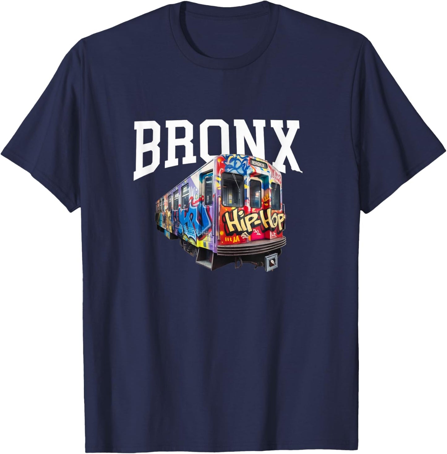 50 Years of Hip-Hop Bronx Subway Graffiti 50th Anniversary T-Shirt - T-Shirt | Navy