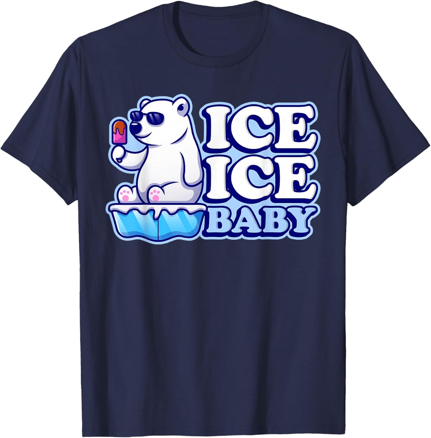 Ice Ice Baby Eisbären T-Shirt - T-Shirt | Navy