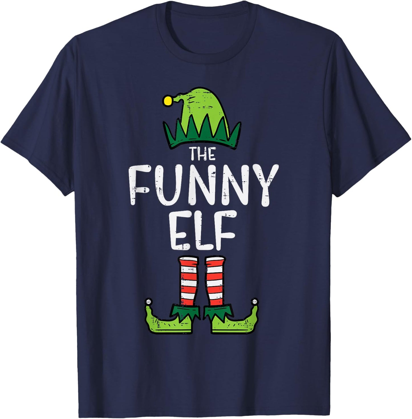 Funny Elf Matching Christmas Family Uncle Grandpa T-Shirt - T-Shirt | Navy