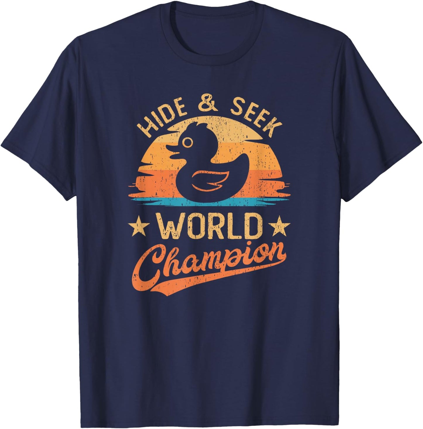 Cruise Duck Hide And Seek Champion Funny Family Cruising T-Shirt - T-Shirt | Navy