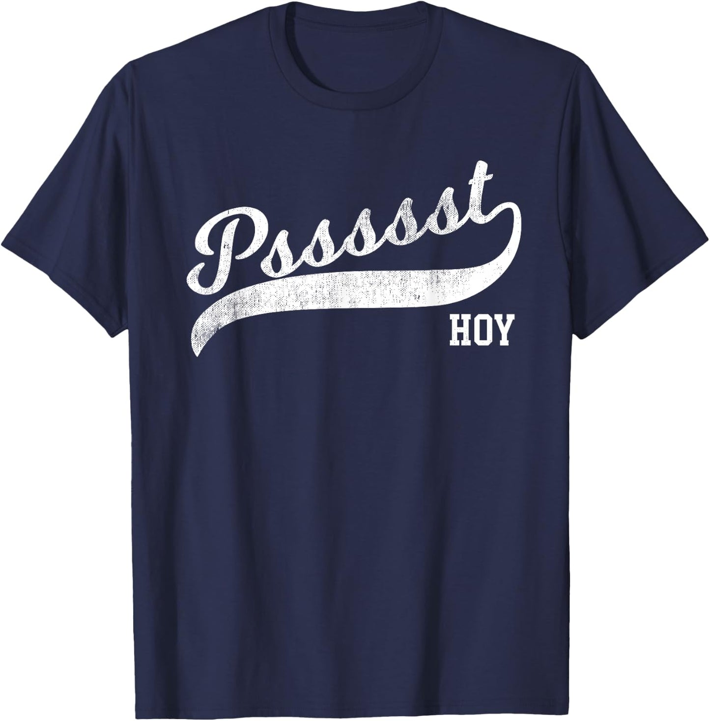 Funny Filipino - Psst Hoy Distressed Script Tail T-Shirt - T-Shirt | Navy