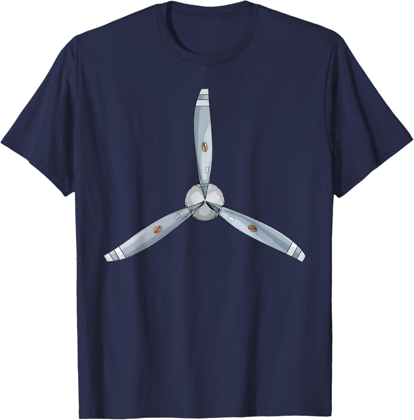 Aircraft Propeller Pilot airplane prop aviation T-Shirt - T-Shirt | Navy