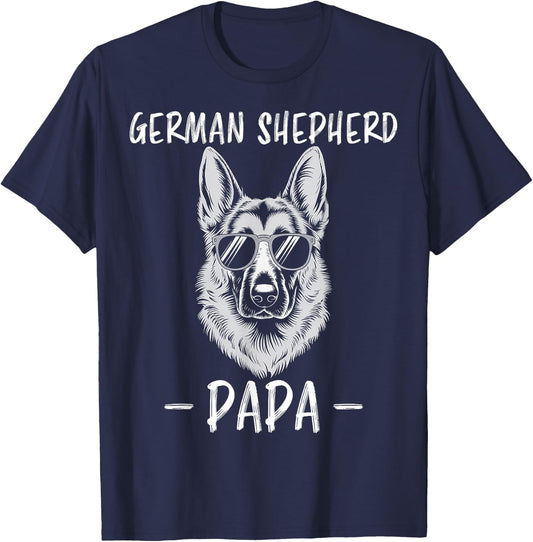 German Shepherd Dad Funny German Shepherd T-Shirt - T-Shirt | Navy