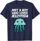 Jellyfish Lover Just A Boy Who Loves Jellyfish T-Shirt - T-Shirt | Navy