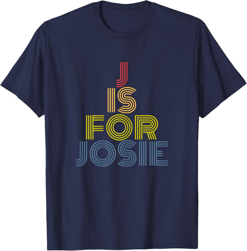 J Is For Josie funny personalized name retro 70s vintage