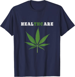 Healthcare THC Marijuana Cannabis CBD shirt T-Shirt - T-Shirt | Navy