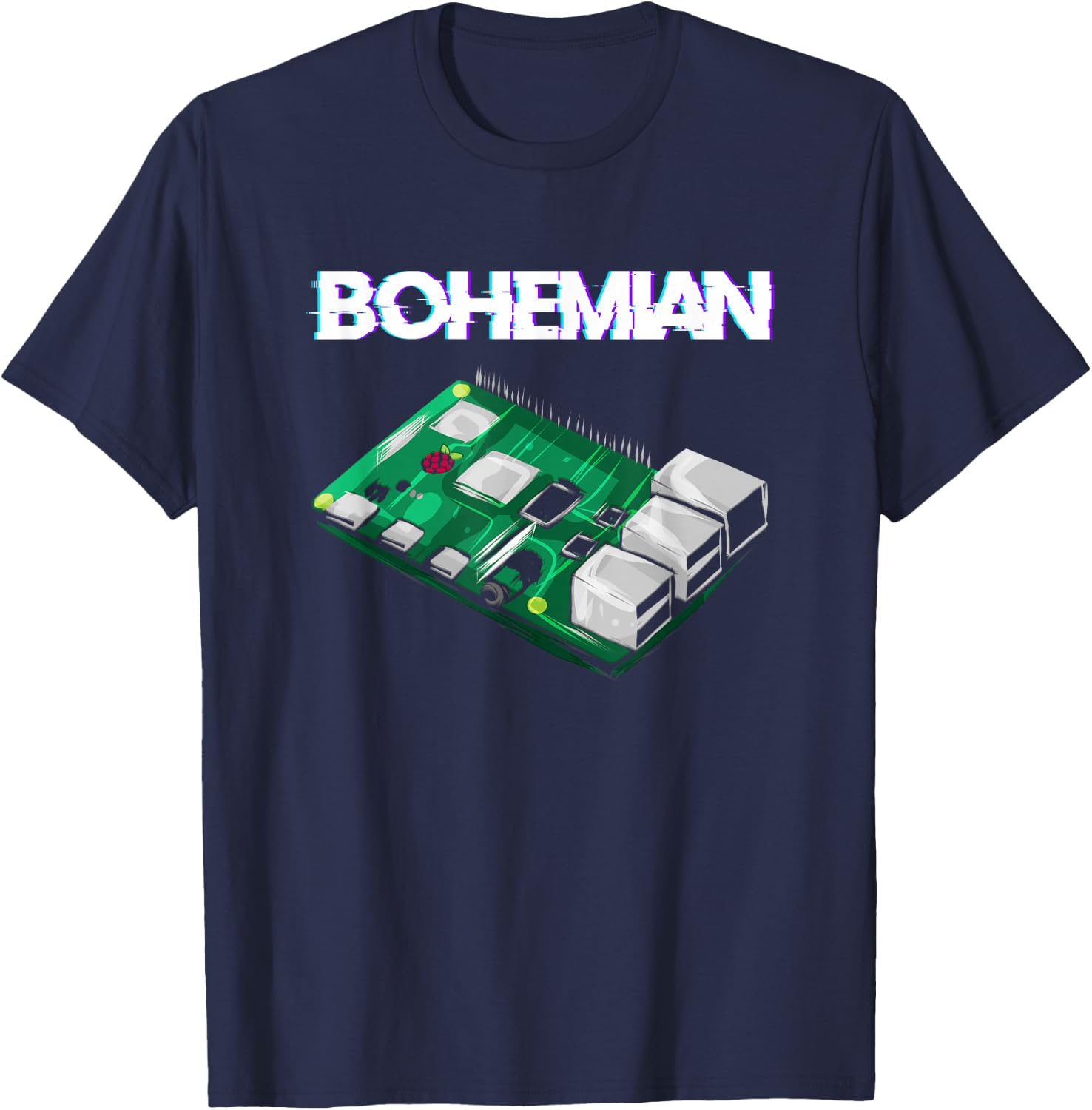 Bohemian Raspberry Computer Scientist Programmer Pi Gift T-Shirt - T-Shirt | Navy