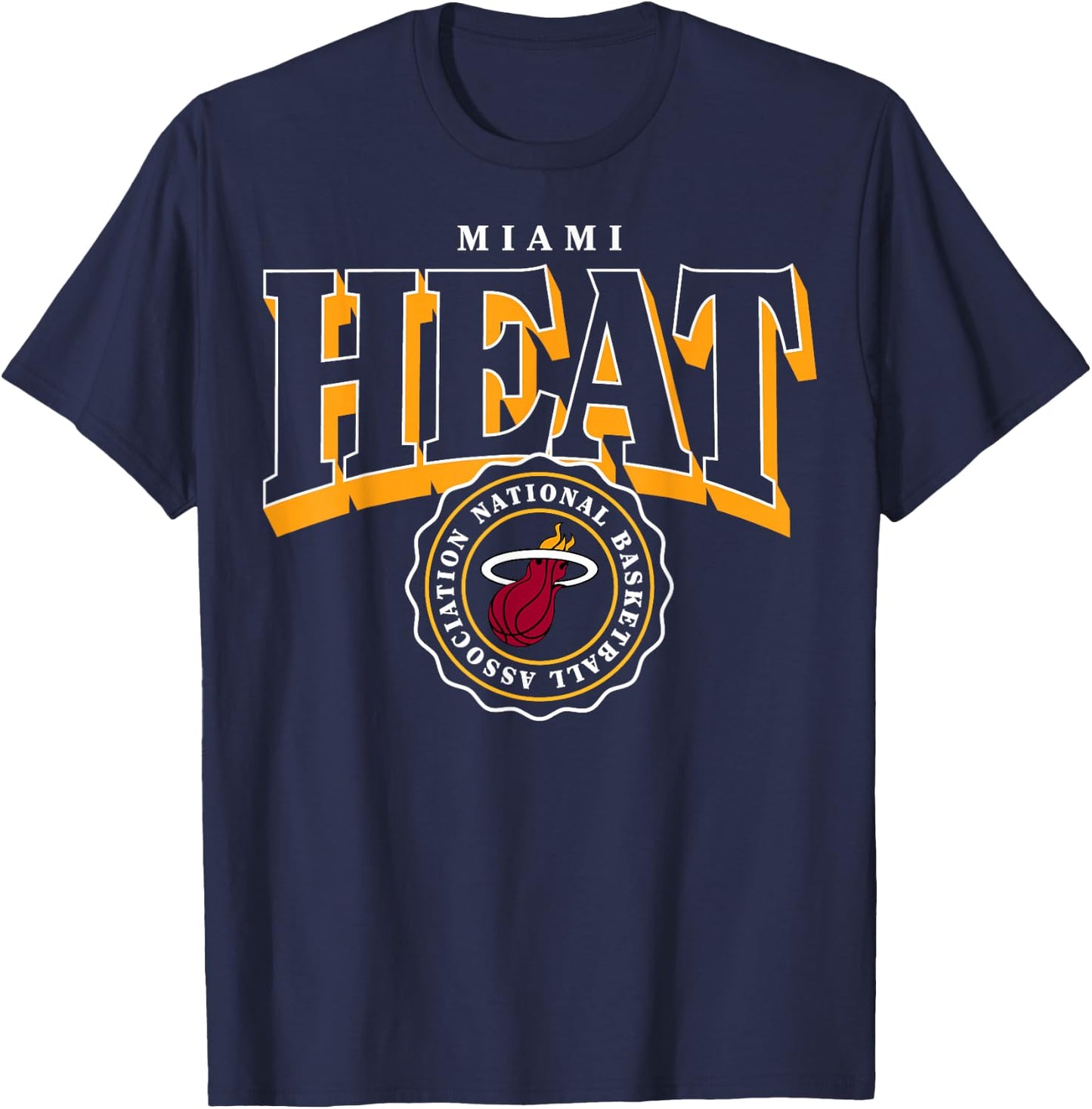 NBA – Miami Heat Arched Crest T-Shirt - T-Shirt | Navy