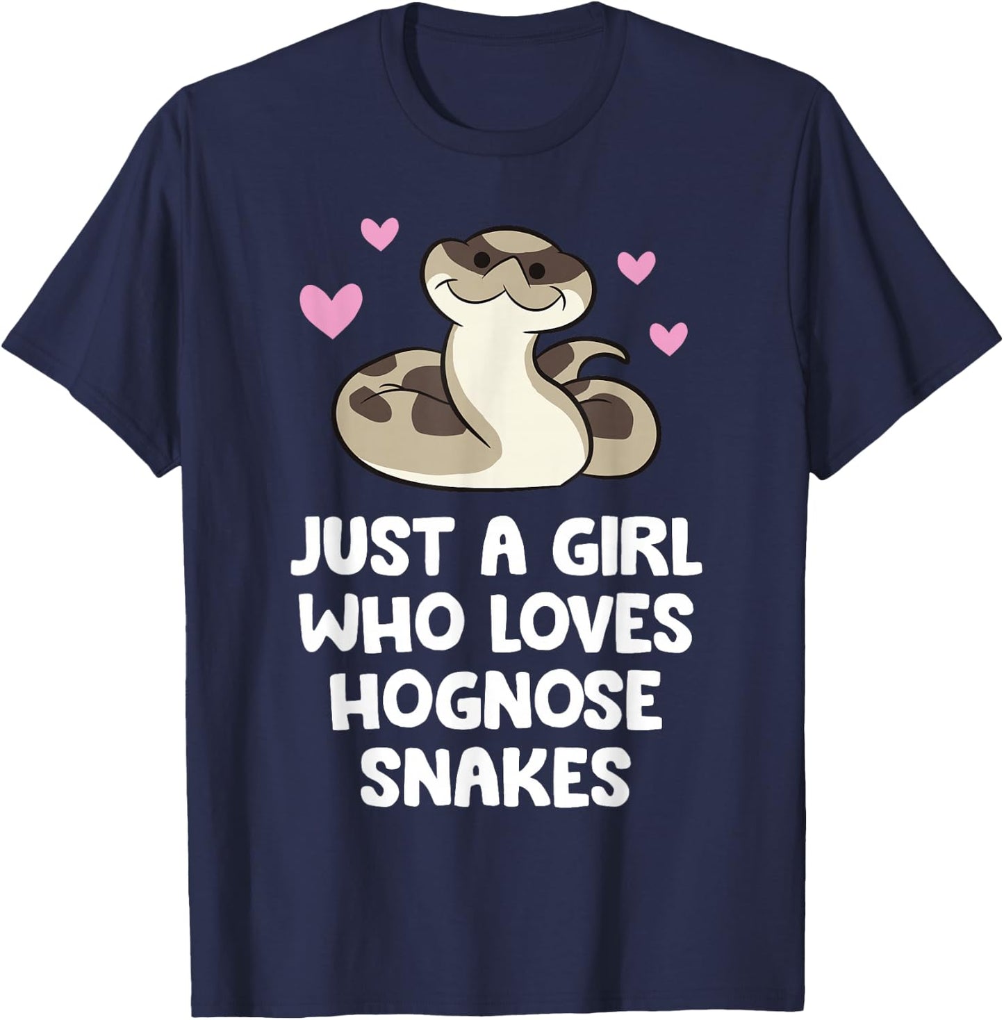 Just a Girl Who Loves Hognose Snakes T-Shirt - T-Shirt | Navy
