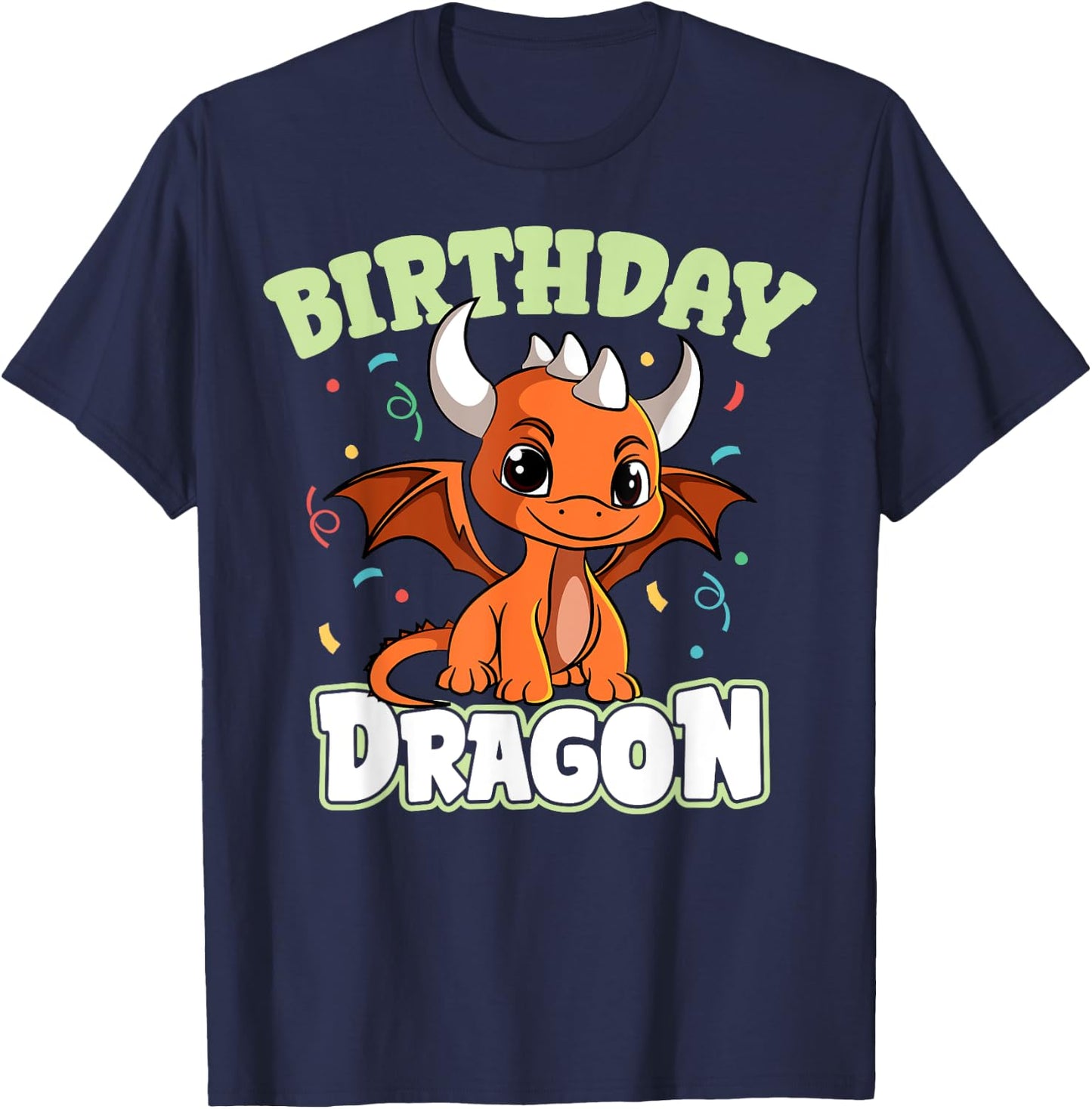 Dragon Birthday Party Kid Magical Bday Matching Theme T-Shirt - T-Shirt | Navy