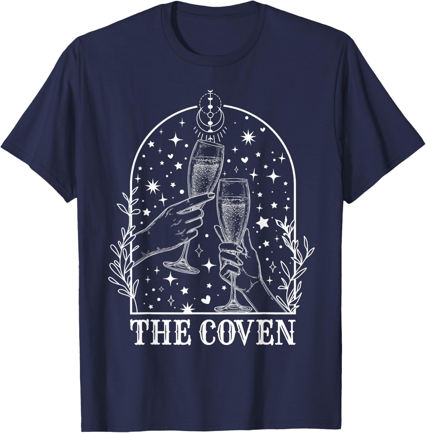 Witchy Coven Bride Tarot Matching Gothic Bachelorette Party T-Shirt - T-Shirt | Navy
