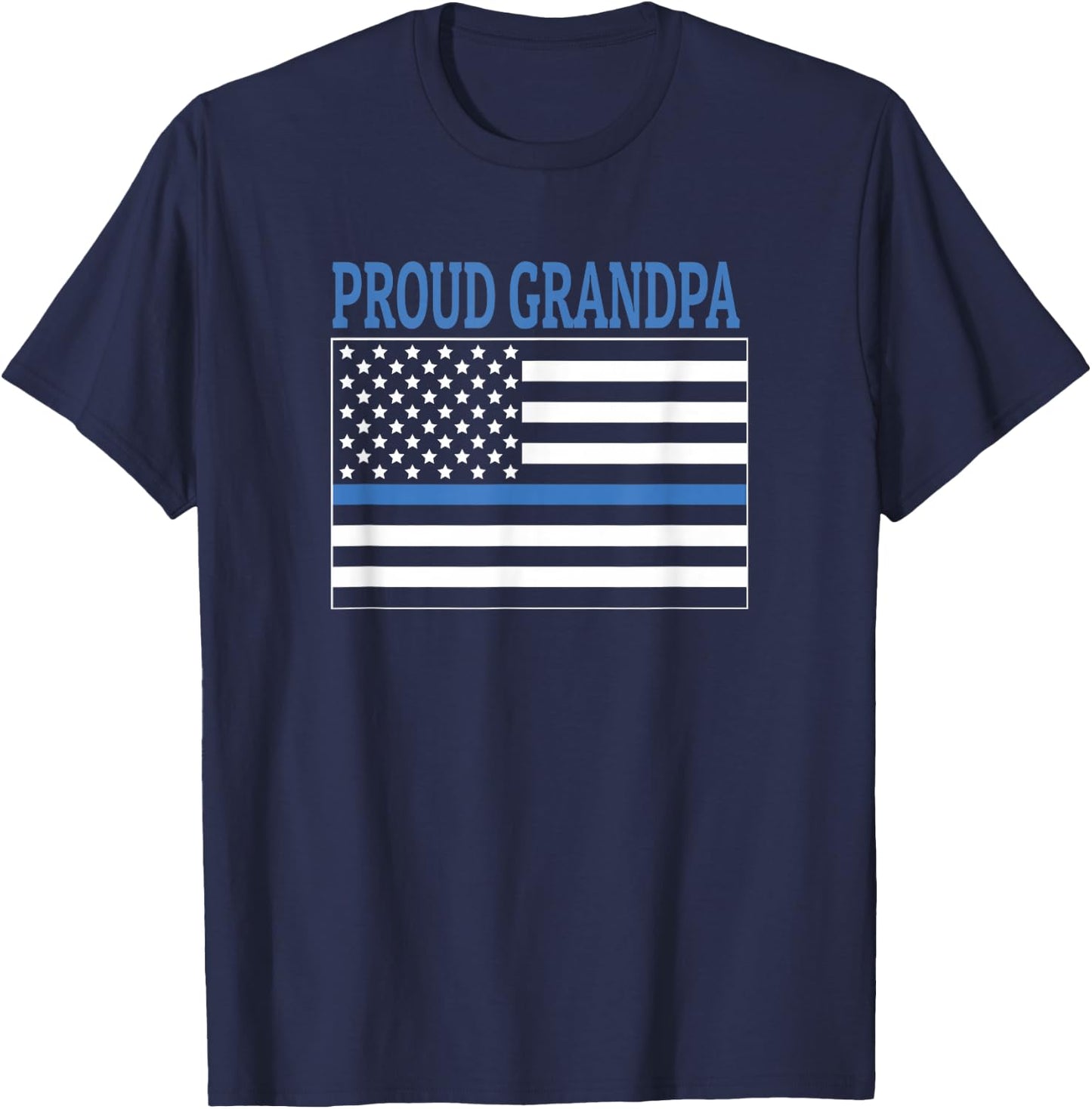 Police Officer Grandpa - Proud Grandpa T-Shirt - T-Shirt | Navy