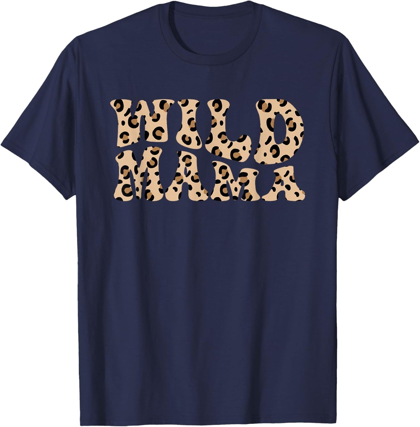 Wild Mama Zoo Theme Birthday Safari Jungle Matching Party T-Shirt - T-Shirt | Navy