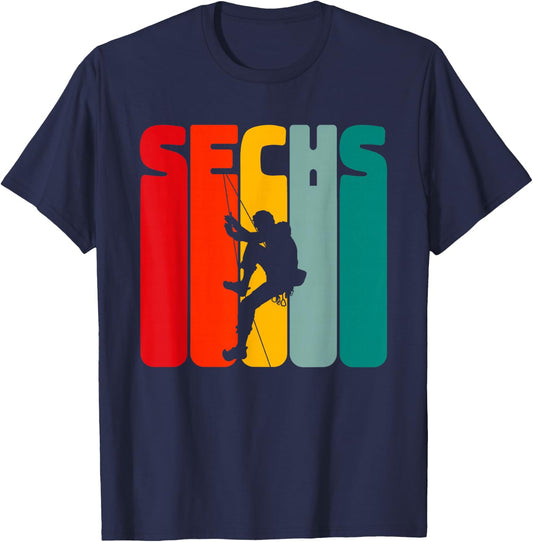 Kletterer Boulderer 6 Jahre Jungen Klettern 6 Geburtstag T-Shirt - T-Shirt | Navy