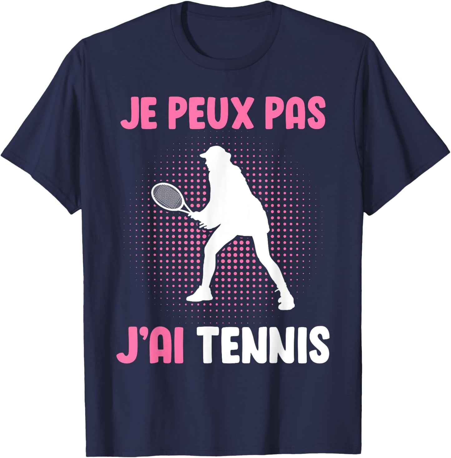 Je Peux Pas J'Ai Tennis Women's , Black, S T-Shirt - T-Shirt | Navy