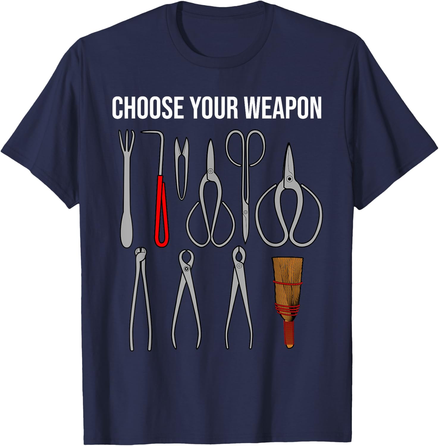 Funny Bonsai Gardening Tools Design Women Pruning T-Shirt - T-Shirt | Navy